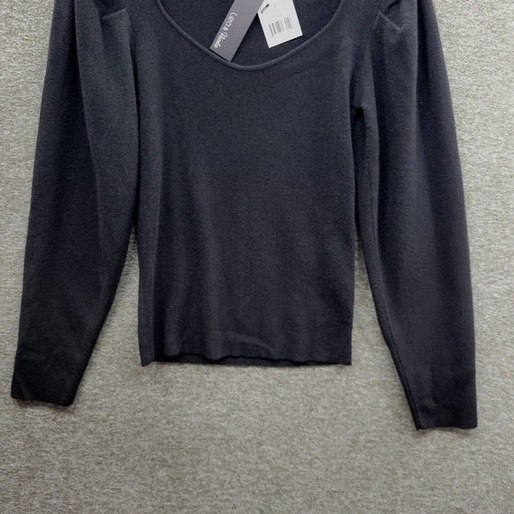 Lea + Viola Women's Medium Ribbed Puff Sleeve Pullover Sweater NWT (MSRP $110) - Picture 3 of 12